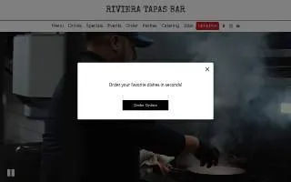 Riviera Tapas Bar website