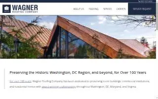 Wagner Roofing Company of East Riverdale website