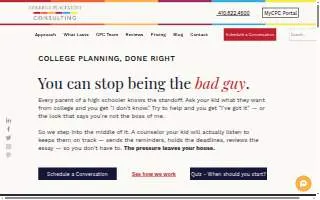 College Placement Consulting website