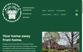 Easton Cigar & Smoke Shop website