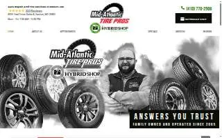 Mid-Atlantic Tire Pros Auto Repair & Hybrid Shop website