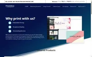 Precision Printing & Embroidery, LLC website