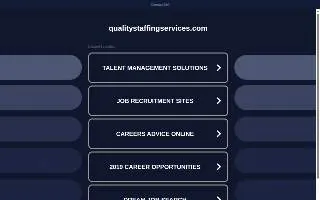 Quality Staffing Services of Easton website
