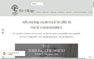 The Village Maternal Holistic Wellness Center website