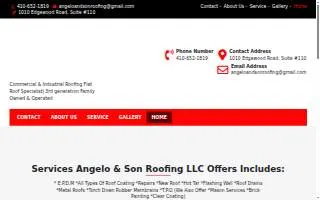 Angelo and Son Roofing website