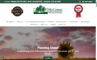 McComas Family Funeral Home website