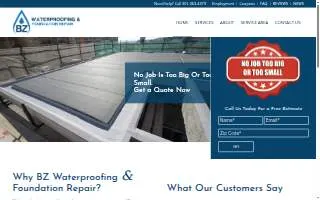 BZ Waterproofing & Foundation Repair, LLC website