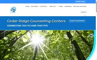 Cedar Ridge Counseling Centers, LLC website