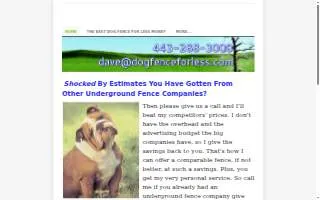 Dog Fence for Less website