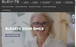 Elevate Dental Implant Center website