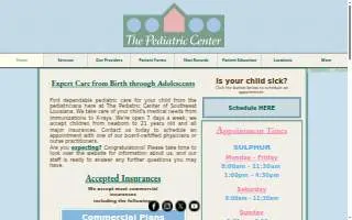 The Pediatric Center of Elkridge website