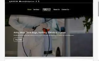 Firefly Pest Protection Services website