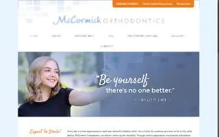 McCormick Orthodontics website