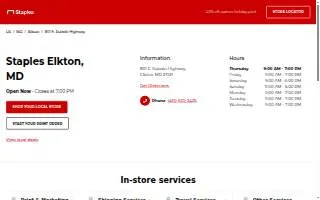 Staples website