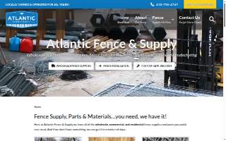 Atlantic Fence and Supply website