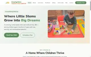 Growing Stems Child Care website