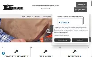Handyman Services of MD, Inc. website