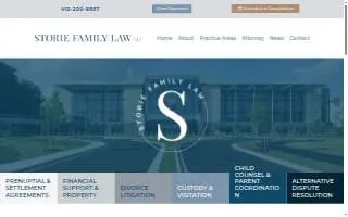 Storie Family Law of Ellicott City website