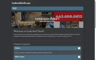 Code Red Thrift website