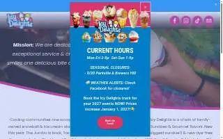 Icy Delights - Middlesex website