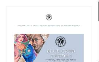 Blue Crab Tattoo and Body Piercing website