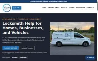 A1 All Locksmith DMV website