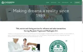 Evergreen Settlement website