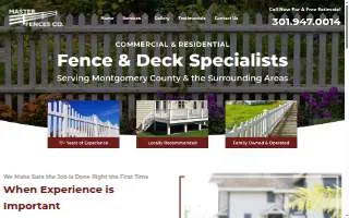 Master Fences of Gaithersburg website
