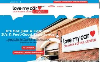 Love My Car Carwash website