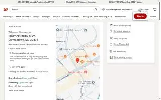 Walgreens Pharmacy of Germantown website
