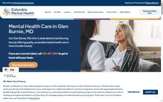 Columbia Mental Health - Glen Burnie website