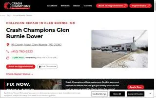 Crash Champions Collision Repair Glen Burnie Dover website