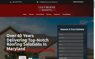 Glen Burnie Roofing website
