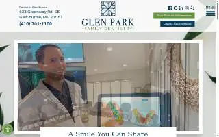 Glen Park Family Dentistry website