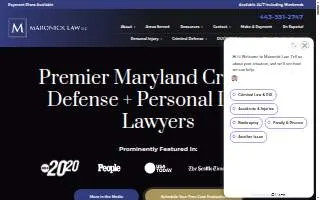 Maronick Law of Glen Burnie website