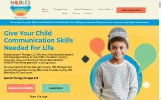 Nobles Speech Therapy LLC website