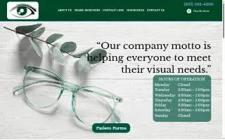 Thompson Vision Care website