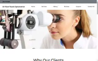 Dr Mark Teunis Optometrist website
