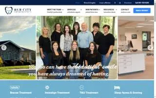 Hub City Orthodontics website