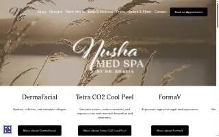 Nusha Med Spa website