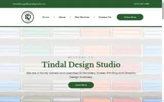 Tindal Design Studio website