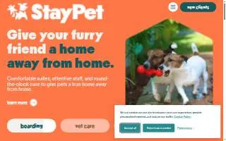 Stay Pet (Resort & Veterinary) of Hanover website
