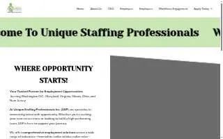 Unique Staffing Professionals Inc of Beltsville website