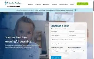 Columbia Academy: Kendall Ridge Preschool website