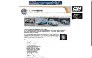 Carrera Performance LLC website