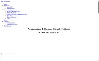 Dr. Park Acupuncture of Jessup website