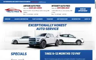 Airpark Auto Pros website