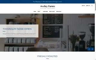Aveley Farms Coffee Roasters - The Roastery of Cockeysville website