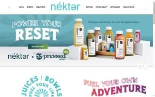Nekter Juice Bar of Langley Park website