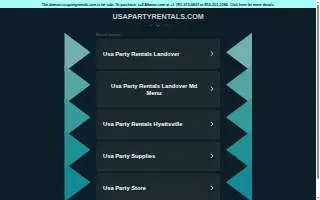 USA Party Rentals of Langley Park website